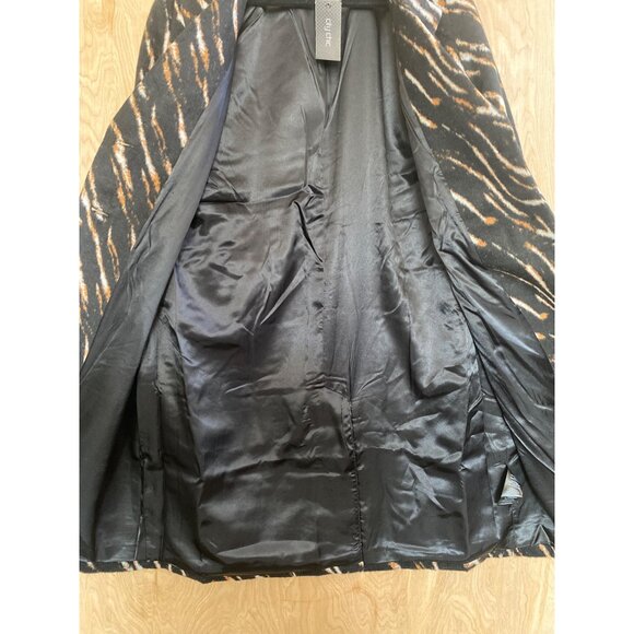 City Chic Animal Lust Coat Jacket Plus Size 16 Retro 70s Style Leopard Print NWT - Picture 9 of 12